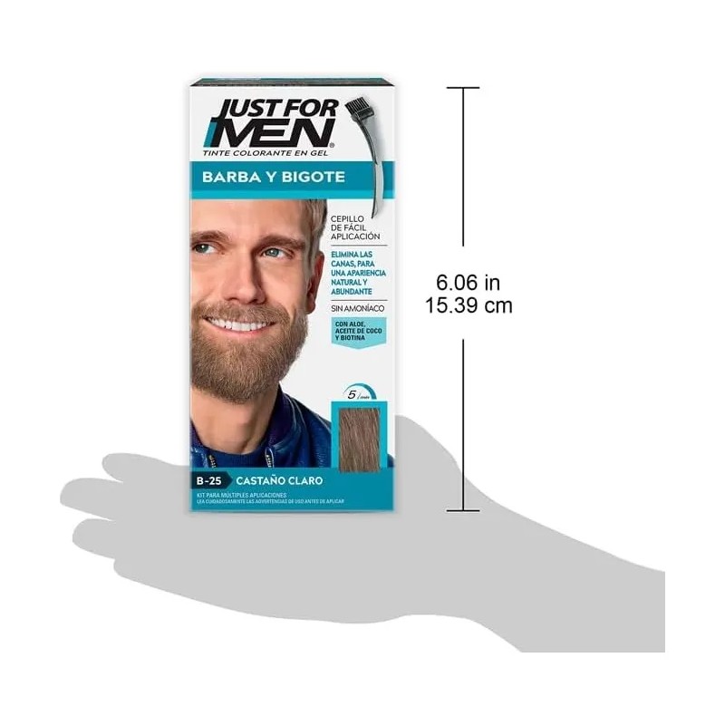 Tinte Just For Men Barba Y Bigote Castaño Claro (b-25)