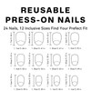 French Tip Press on Nails Short Oval Fake Nails with