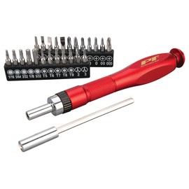 Performance Tool W495 26 Pc. Precision Driver/Pickup Tool Set, Anodized Aluminum, Extends over 12 Inches, Flexible Neck, Ratcheting Mechanism