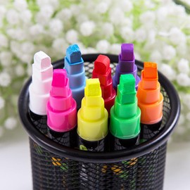HiKin 8 Color Neon Chalk Markers, 15mm Jumbo Felt Tip Liquid Chalk Markers Erasable Fluorescent Paint Pens for Blackboard, Poster, Stone, Ceramic, Glass, Wood, Canvas, etc.