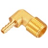 Uenede 3PCS Brass 3/8"NPT Male to 1/4" Barb 90 Degrees