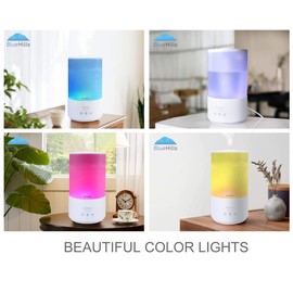 BlueHills Premium 4000 ml Tall Essential Oil Diffuser 4L 4 Liter 50 Hour Run with Remote Timer Aroma Humidifier 1 Gallon Big Capacity High Mist Output for Large Room Huge Size Mood Lights White T401