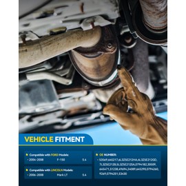 PHILTOP Catalytic Converter Kit Compatible with Ford, Lincoln 2004-2008 F-150 5.4L, 2006-2008 Mark LT 5.4L High Flow Catalytic Converter for 53569, 645217, 30494 (EPA Compliant)