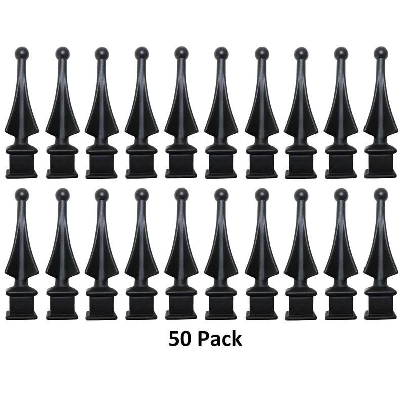5/8" Black Spire Finial Topper Fence Topper for Wrought Iron