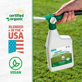 Back to the Roots 100% Organic Liquid Lawn Food 32oz | 2,000 sq ft Coverage | for All Lawn Types