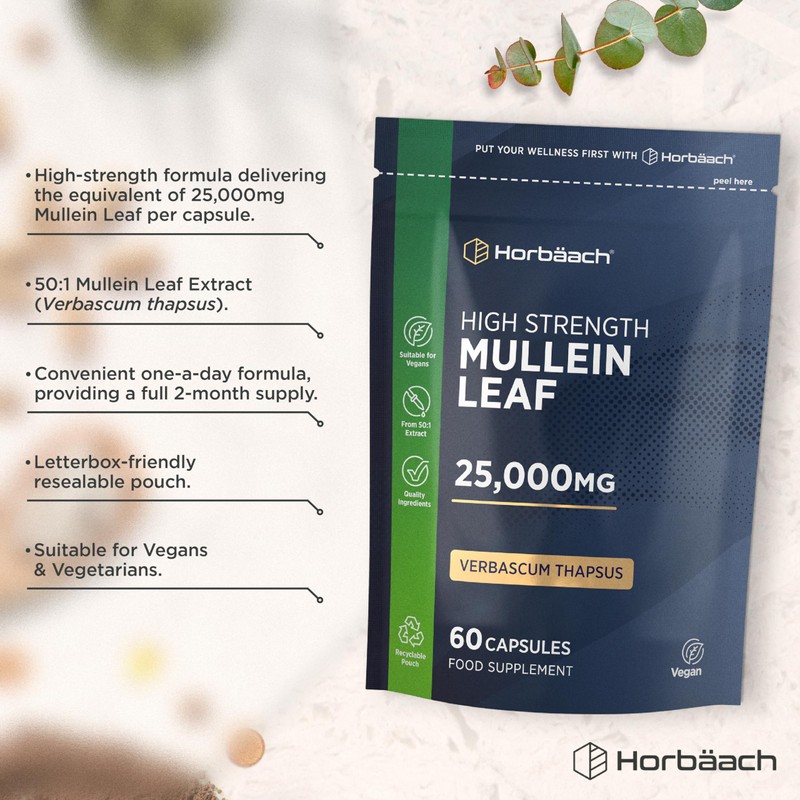 Mullein Leaf Extract 25,000mg | Max Strength Formula for Men