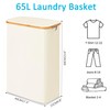 efluky Slim Laundry Basket with Lid, Narrow Laundry Hamper with
