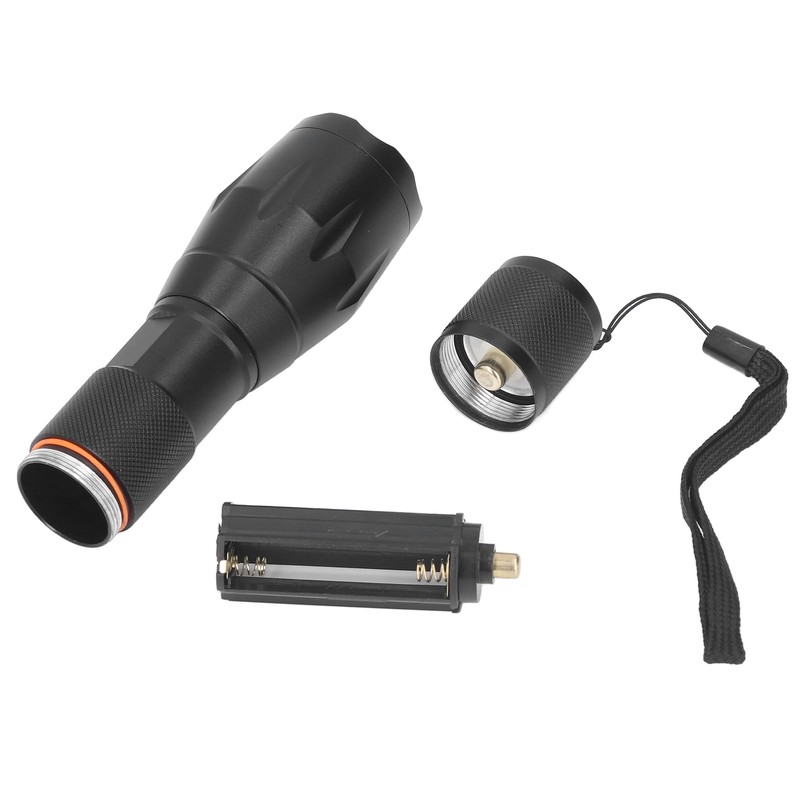 Small LED Flashlight Single Mode Retractable Focusing Waterproof Green Light