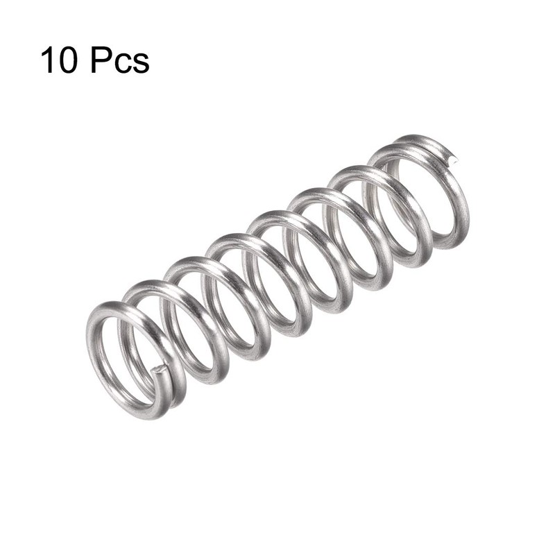 sourcing map Compression Spring,304 Stainless Steel,12mm OD,1.6mm Wire Size,22mm Compressed