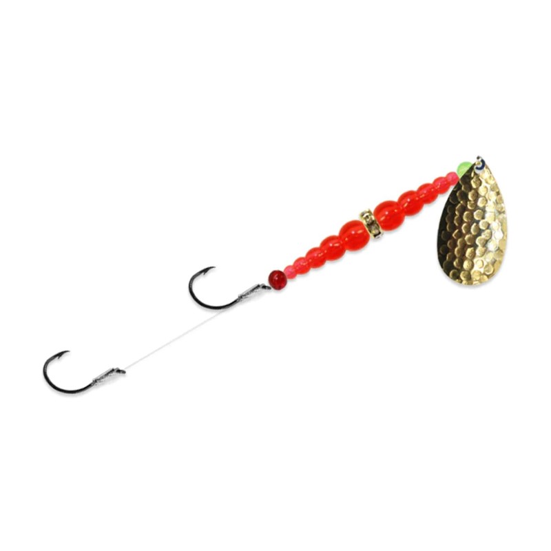 Mack's Lure Double Whammy, Chartreuse FLO Naranja/FLO Chartreuse, Talla 8