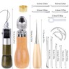 Leather Sewing Awl Thread Kit with Waxed Thread Manual Speedy