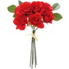 Poppy Artificial Flowers Mini Rose Bundle Red