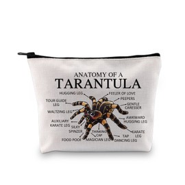 PYOUL Tarantulan Liebhaber Geschenk Anatomie einer Tarantulan Make-up-Tasche Tarantel Mama Kosmetiktasche Tarantel Besitzer Geschenk Spinne Liebhaber Reißverschluss Reisetasche, Von einem Tarantulan B