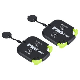 PATIKIL Golf Score Counter 2 Pack 2 Digit Score Keeper Mini Golf Shot Stroke Counter for Golf Game Scorekeeper Outdoor Sports Scoreboard Black Green