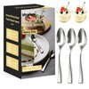 Silver Mini Plastic Spoons, 100 Pack, 4 Inch
