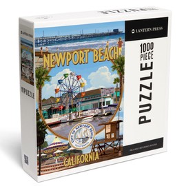 Lantern Press 1000 Piece Jigsaw Puzzle, Newport Beach, California, Newport Beach Montage