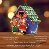 Santoro 3D Paper Pop Up Christmas Hanging Ornament (Cuckoo Clock)