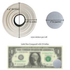 Mr- Label – 1000 Pieces 1 inch Round Scratch Off Stickers – DIY Stickers for Gender Reveal | Reward Programs | Scratch Tickets (Silver)