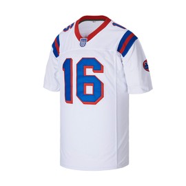 CGUBJI Mens Shane Falco #16 The Replacements Movie Football Jersey Stitched White Size M