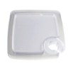 Homeford Clear Plastic Plates with Cup Holder, 9-inch, 12-count