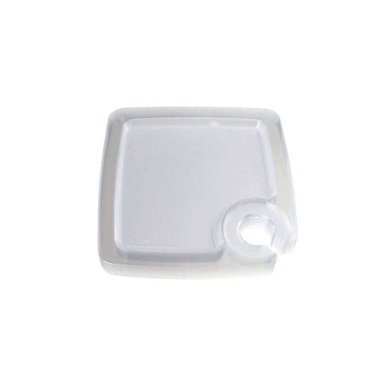 Homeford Clear Plastic Plates with Cup Holder, 9-inch, 12-count