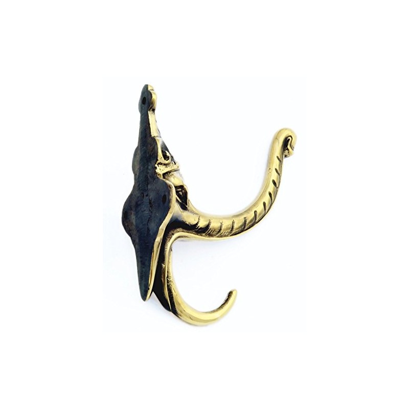 Castelion® Solid Brass Elephant Hat and Coat Hook