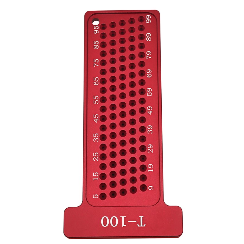 Hole Positioning Ruler Aluminum Alloy 100mm Metric Scale T Ruler