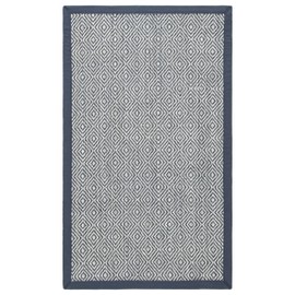 Safavieh Natural Fiber Collection NF151A Border Sisal Area Rug, 3' x 5', Dark Grey