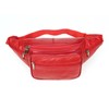 iLeather Collections Genuine Leather Large Size 5 Pockets Fanny Pack