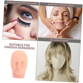 OHPHCALL Professional Eyelash Extension Training Head for Beginners Mannequin Head Lash Practice Makeup Practice Face