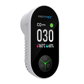 Protmex Carbon Monoxide Detectors Plug in, 3 in 1 Carbon Monoxide Detector with Temperature Humidity Sensor Built-in, CO Monitor Alarm Sound Warning for Kitchen/Garage/Fireplace/RV - Color: PTH-24D