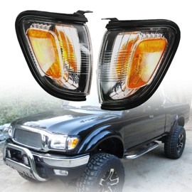 munirater Pair of Park Signal Corner Marker Lights w/Black Trim or Chrome Trim Replacement for 2001-2004 Tacoma Pickup 8162004090C0 8161004090C0
