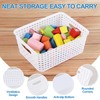 Nicesh 6-Pack Small Storage Baskets, Woven Plastic Basket, White