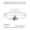 CHENGHONG Cat Anklet for Women 925 Sterling Silver Black Cat