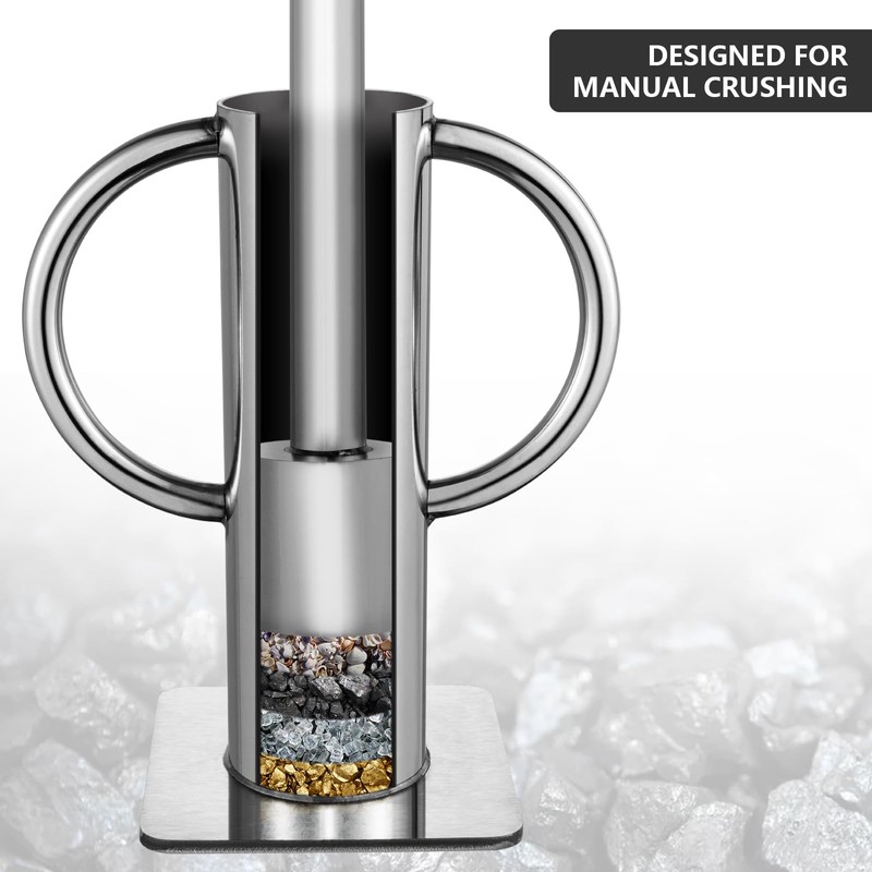 zmtfqymx Upgraded Rock Crusher, Multipurpose Stone Crusher, Stainless Steel Material