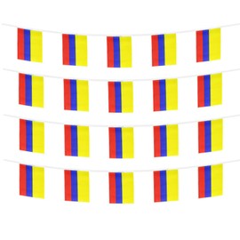 FFILL Colombians Banner Flag String, Colombia Mini Flag Small Banner, for Party, Shops and Bars Decorations.CO flags