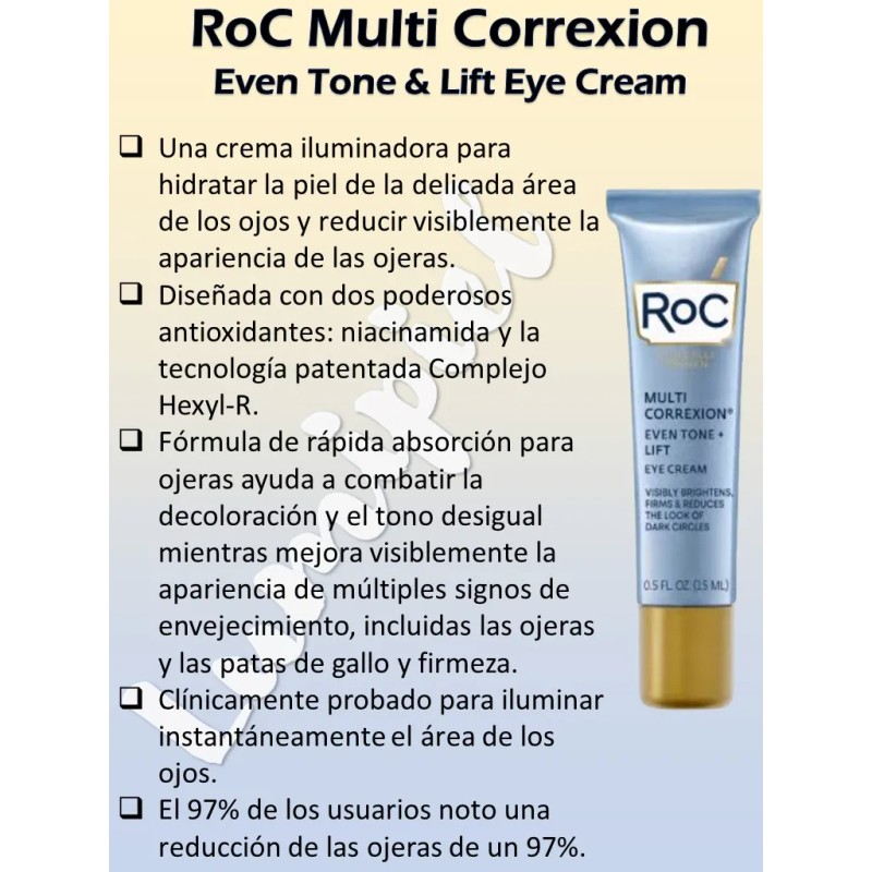 Roc Even Tone & Lift Hidratante Fps 30 + Crema