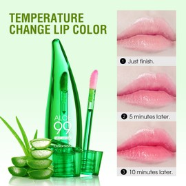 LANGMANNI Moisturizing Lip Oil,No-Sticky Lip Gloss Lip Balm Lip Care,Fruit Flavoured Lip Oil For Dry Lip's Moisturizing Hydrating And Nourishing(Aloe Color Changing 1pc)