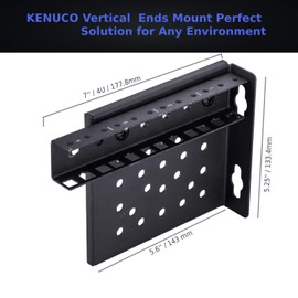 KENUCO 19 Inch Vertical Ends Wall Mount Rack Wall Mountable Server Rack w/Hardware Black (4U)
