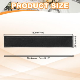 PATIKIL Purse Base Shaper 7 x 1.2 Inch, Purse Bottom Insert Felt Bag Shaper Saver Liner Board for Wallet on Chain Bags, Black