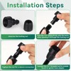 1/2 Inch Drip Irrigation Tubing Faucet Adapter, 3 Pcs 3/4"