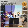 Huuger 63 Inch L Shaped Desk with Fabric Drawers, Reversible