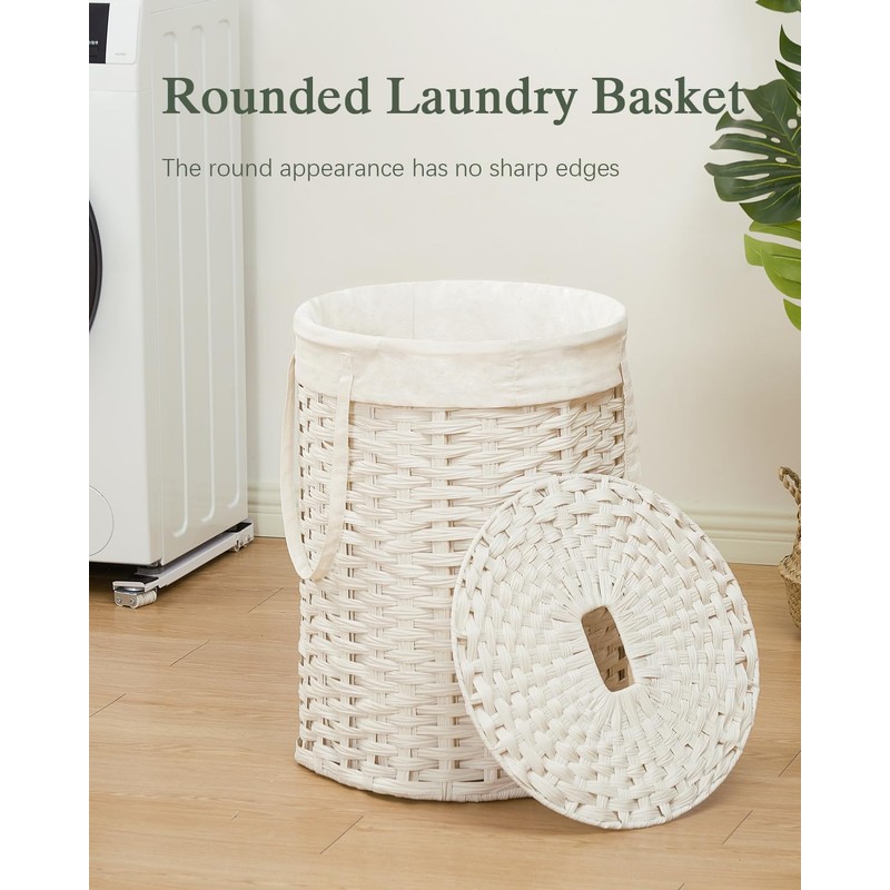 SETVSON Laundry Hamper with Lid Laundry Basket with Lid 19.0