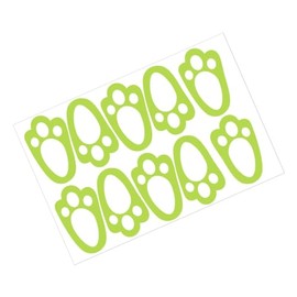 Veemoon Pegatinas Adhesivas de Huellas Luminosas para Pared y Piso, 10 Piezas Fluorescentes Nocturnas en Vinilo para Decoración de Pascua en Habitaciones Infantiles y Hogar