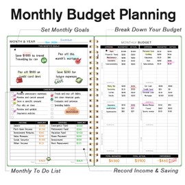 Budget Planner - Monthly Budget Book 2024 with Expense & Bill Tracker - Undated 12 Month Financial Planner/Account Book calendar organizer to Take Control of Your Money
