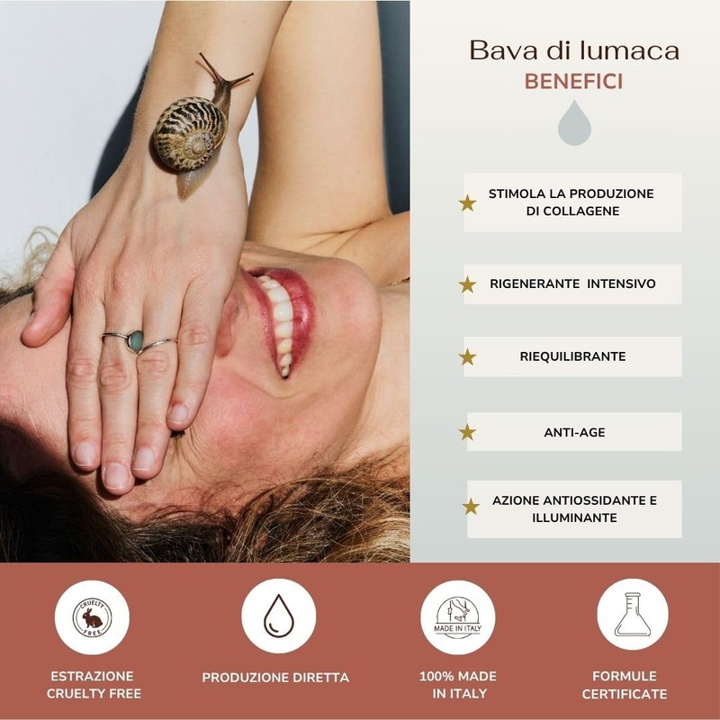 Demetra Regenerierende Gesichtscreme mit Schneckenschleim 85%, Hyaluronsäure, Bio-Schwarze Johannisbeere, Bio-Sheabutter,