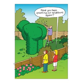 TOPAIRY NEIGHBOUR UPSET FUNNY HUMOUROUS BIRTHDAY CARD THE FUNNY SIDE OF LIFE!