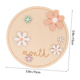 SUPVOX Newborn Milestone Wooden Discs Monthly Announcement Signs for Photography Lightweight Durable Design for Boys for Showers Gender Reveals