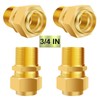 4 Pack 3/4'' CSST Male NPT Pipe Fitting Kit Brass