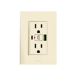 iGoto PBUSBC-M Placa Lugano y Contacto Duplex + Usb+ Usbc Marfil